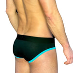 Black/Blue Neon Brief