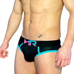 Black/Blue Neon Brief